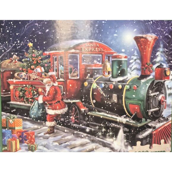 Santa Express 1000-Piece Puzzle 30x24" Heritage Puzzle Inc COMPLETE - Picture 5 of 8